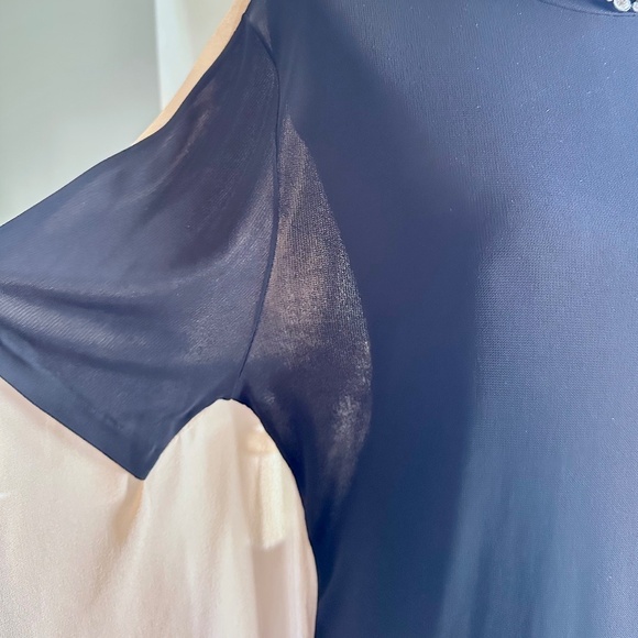 3.1 Phillip Lim Black & Sheer Nude Drape Back Tunic NWT - Picture 5 of 9